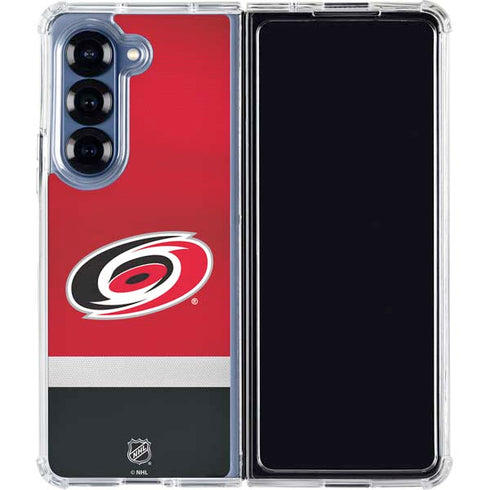 NHL Carolina Hurricanes Jersey Galaxy Z Fold6 Clear Case