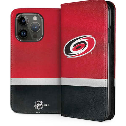 NHL Carolina Hurricanes Jersey iPhone 15 Pro Folio Case