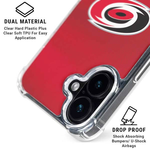 NHL Carolina Hurricanes Jersey iPhone 16 Plus Clear Case