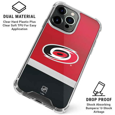 NHL Carolina Hurricanes Jersey iPhone 16 Pro Clear Case