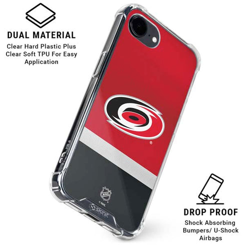 NHL Carolina Hurricanes Jersey iPhone 16e Clear Case