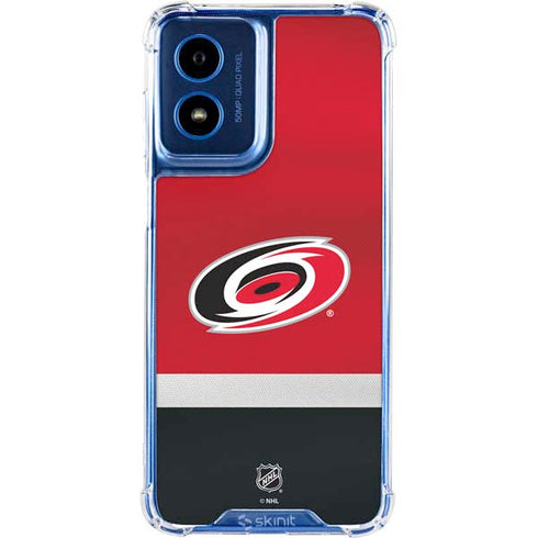 NHL Carolina Hurricanes Jersey Moto G 5G (2024) Clear Case