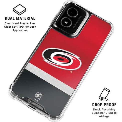 NHL Carolina Hurricanes Jersey Moto G Power 5G (2024) Clear Case