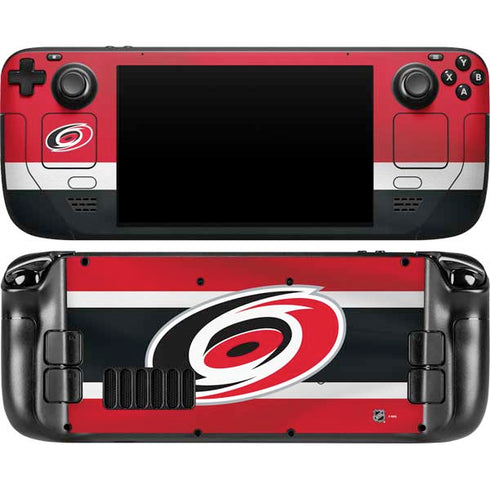 NHL Carolina Hurricanes Jersey Steam Deck Handheld Gaming Computer OLED Skin