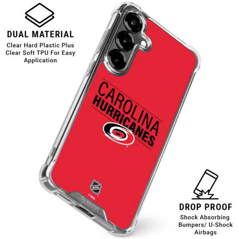 NHL Carolina Hurricanes Lineup Galaxy S26 Clear Case