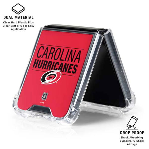 NHL Carolina Hurricanes Lineup Galaxy Z Flip6 Clear Case