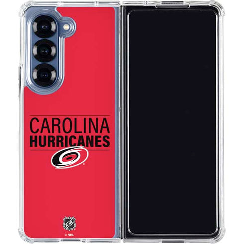 NHL Carolina Hurricanes Lineup Galaxy Z Fold6 Clear Case