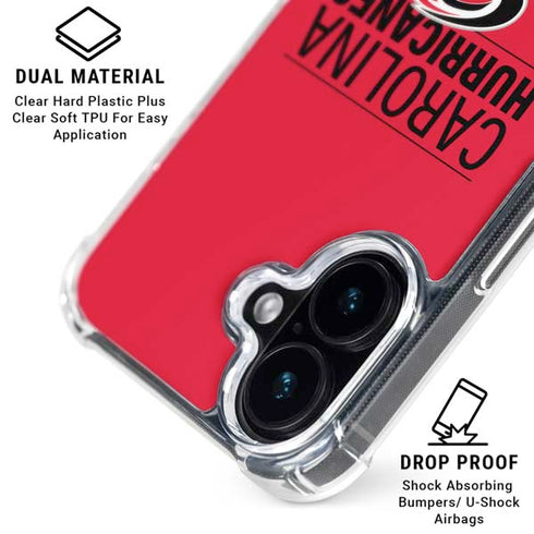 NHL Carolina Hurricanes Lineup iPhone 16 Clear Case