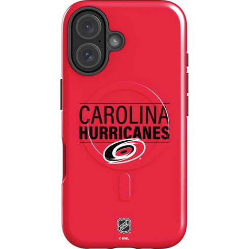 NHL Carolina Hurricanes Lineup iPhone 16 Magsafe Impact Case
