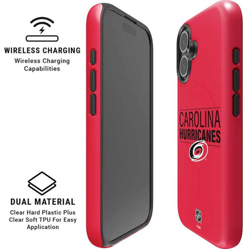 NHL Carolina Hurricanes Lineup iPhone 16 Magsafe Impact Case