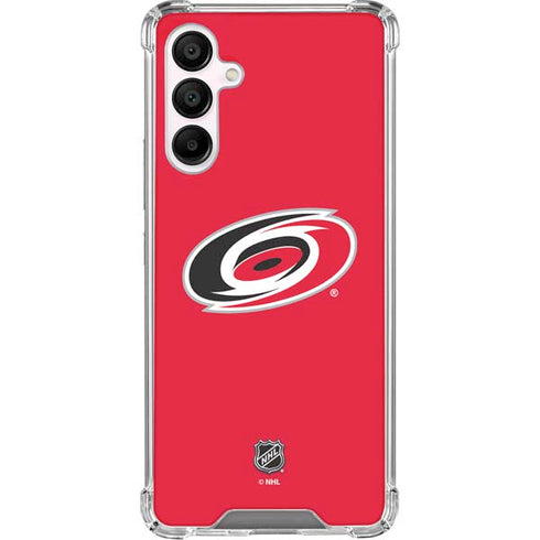 NHL Carolina Hurricanes Solid Background Galaxy A16 5G Clear Case