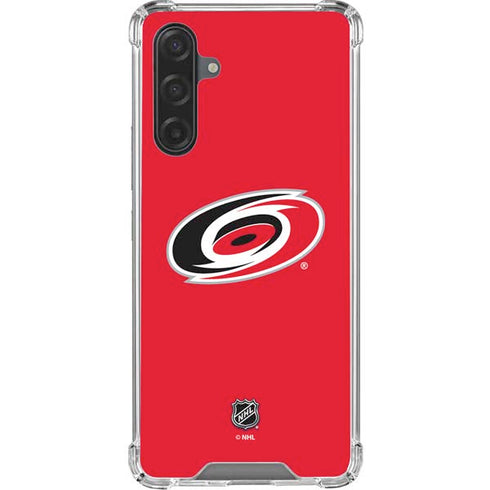 NHL Carolina Hurricanes Solid Background Galaxy A17 Clear Case