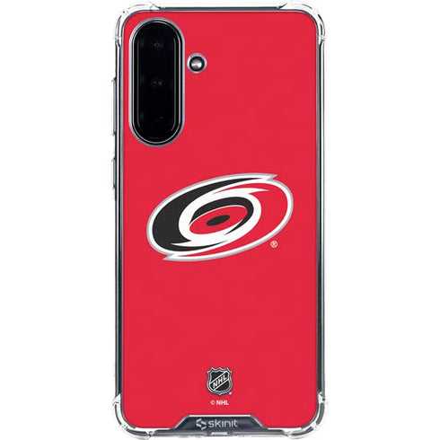 NHL Carolina Hurricanes Solid Background Galaxy A36 5G Clear Case
