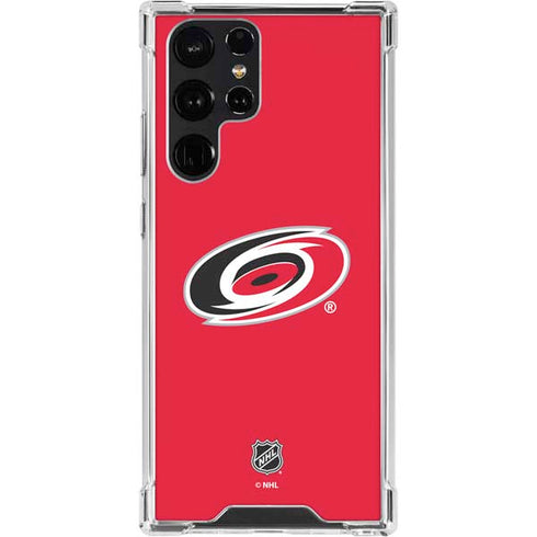 NHL Carolina Hurricanes Solid Background Galaxy S23 Ultra Clear Case