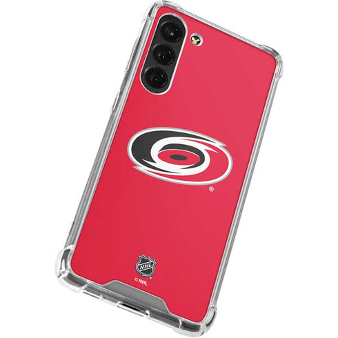 NHL Carolina Hurricanes Solid Background Galaxy S24 FE Clear Case