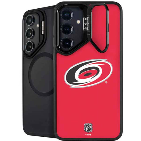 NHL Carolina Hurricanes Solid Background Galaxy S25 Kickstand Case