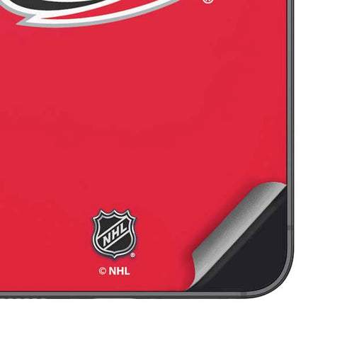 NHL Carolina Hurricanes Solid Background Galaxy S25 Skin