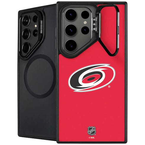 NHL Carolina Hurricanes Solid Background Galaxy S25 Ultra Kickstand Case