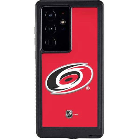 NHL Carolina Hurricanes Solid Background Galaxy S24 Ultra Waterproof Case