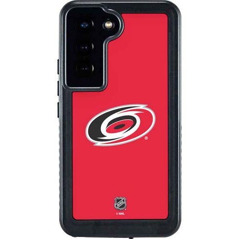 NHL Carolina Hurricanes Solid Background Galaxy S24 Waterproof Case