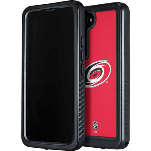 NHL Carolina Hurricanes Solid Background Galaxy S24 Waterproof Case