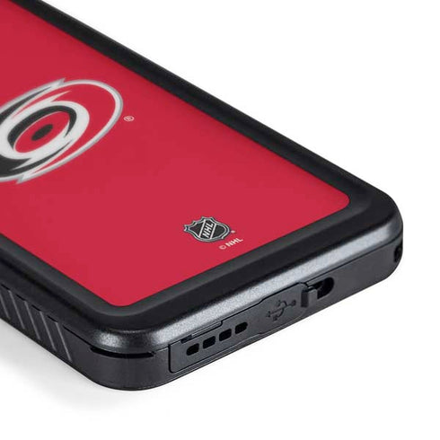 NHL Carolina Hurricanes Solid Background Galaxy S24 Waterproof Case