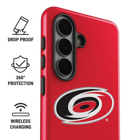 NHL Carolina Hurricanes Solid Background Galaxy S26 Plus Impact Case
