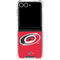 NHL Carolina Hurricanes Solid Background Galaxy Z Flip7 Clear Case