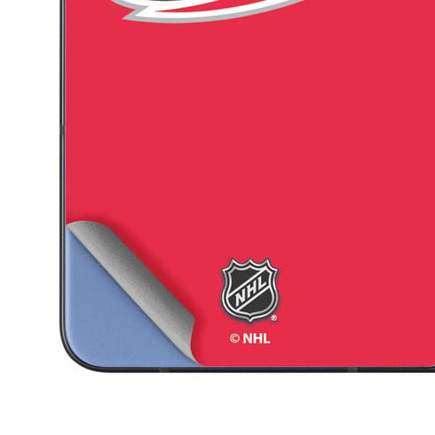 NHL Carolina Hurricanes Solid Background Galaxy Z Fold5 5G Skin
