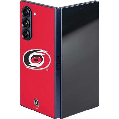 NHL Carolina Hurricanes Solid Background Galaxy Z Fold6 Skin