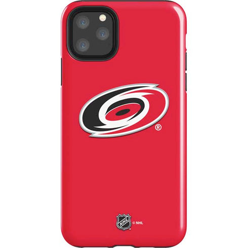 NHL Carolina Hurricanes Solid Background iPhone Cases