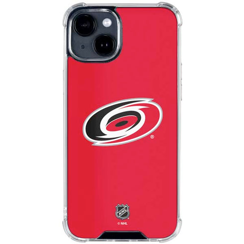 NHL Carolina Hurricanes Solid Background iPhone 15 Clear Case