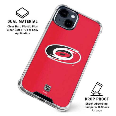 NHL Carolina Hurricanes Solid Background iPhone 15 Clear Case