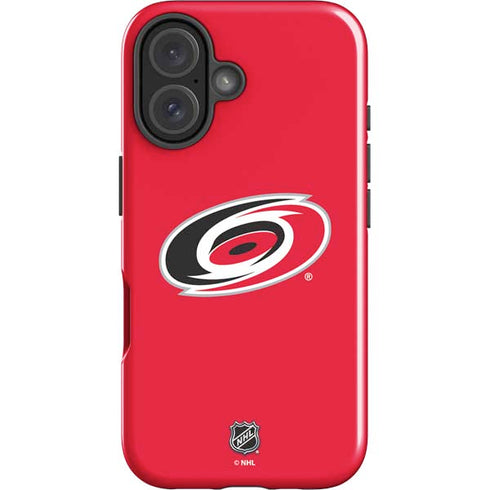 NHL Carolina Hurricanes Solid Background iPhone 16 Impact Case