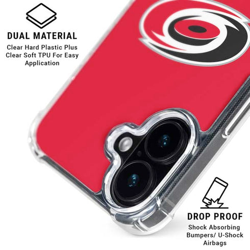NHL Carolina Hurricanes Solid Background iPhone 16 MagSafe Case