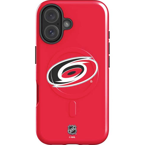 NHL Carolina Hurricanes Solid Background iPhone 16 Magsafe Impact Case