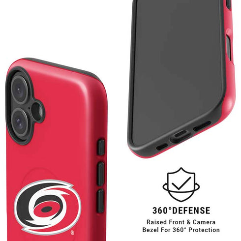 NHL Carolina Hurricanes Solid Background iPhone 16 Magsafe Impact Case