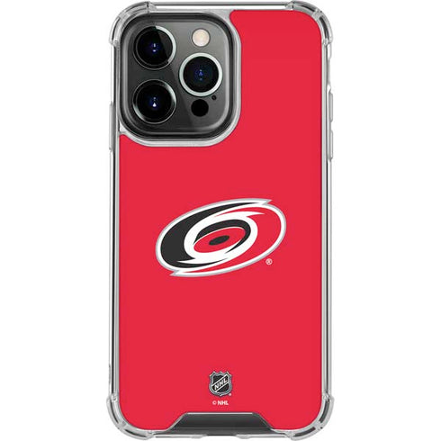 NHL Carolina Hurricanes Solid Background iPhone 16 Pro Clear Case