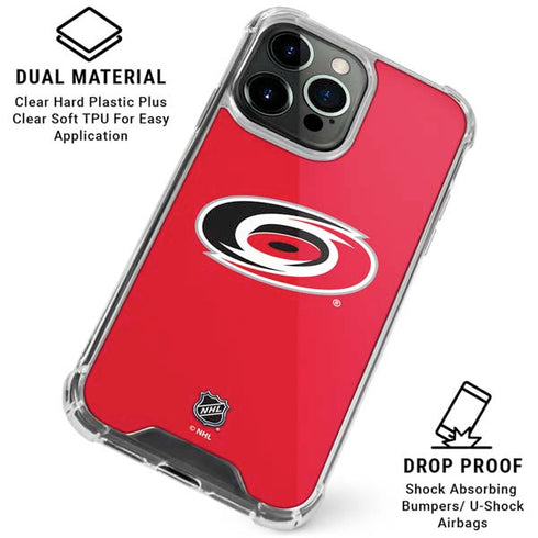 NHL Carolina Hurricanes Solid Background iPhone 16 Pro Max Clear Case