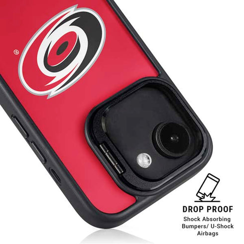 NHL Carolina Hurricanes Solid Background iPhone 16e Kickstand Case