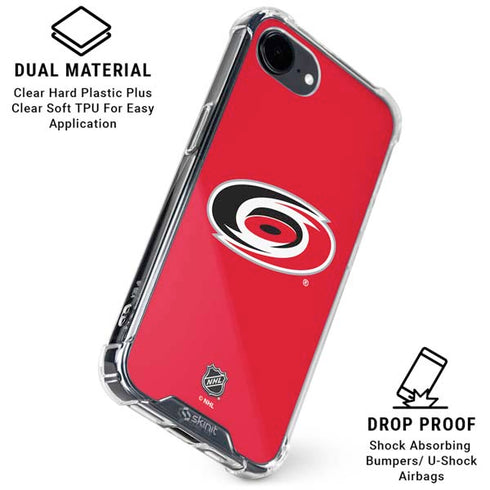 NHL Carolina Hurricanes Solid Background iPhone 16e Clear Case