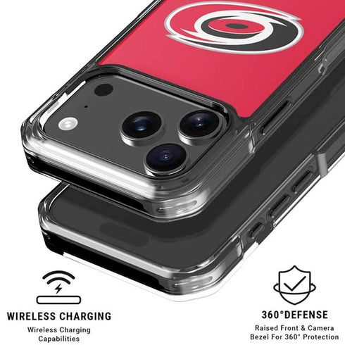 NHL Carolina Hurricanes Solid Background iPhone 17 Pro Max Clear Case