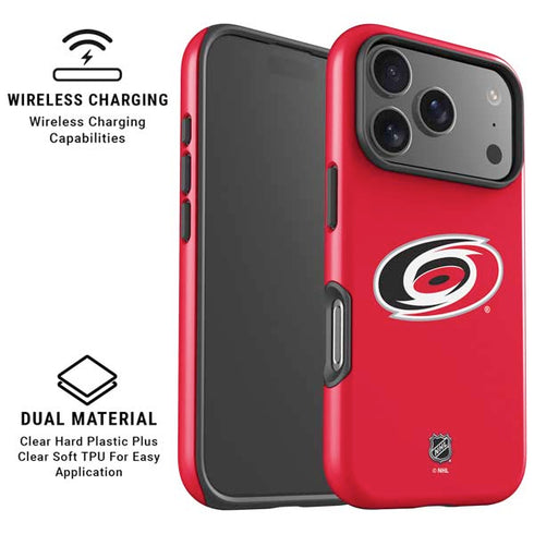 NHL Carolina Hurricanes Solid Background iPhone 17 Pro Max Magsafe Impact Case