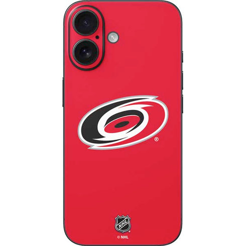 NHL Carolina Hurricanes Solid Background iPhone 17 Skin