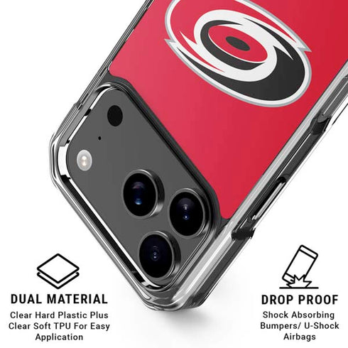 NHL Carolina Hurricanes Solid Background iPhone 18 Pro Clear Case