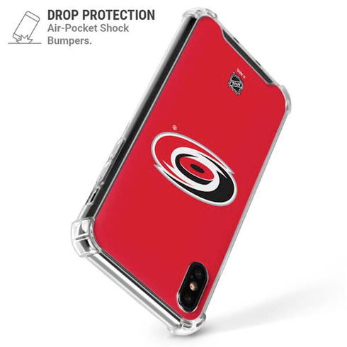 NHL Carolina Hurricanes Solid Background iPhone X/XS Clear Case