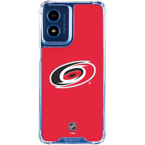 NHL Carolina Hurricanes Solid Background Moto G 5G (2024) Clear Case