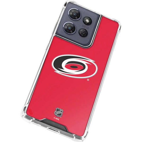 NHL Carolina Hurricanes Solid Background Moto G Play 5G (2025) Clear Case