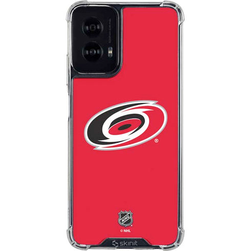 NHL Carolina Hurricanes Solid Background Moto G Power 5G (2024) Clear Case