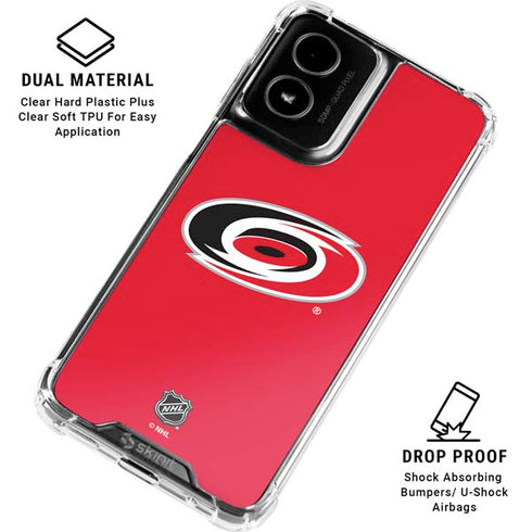 NHL Carolina Hurricanes Solid Background Moto G Power 5G (2024) Clear Case